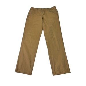 L.L Bean Signature Mens Standard Fit Khaki Chinos Pants Size 36W 34L Cotton